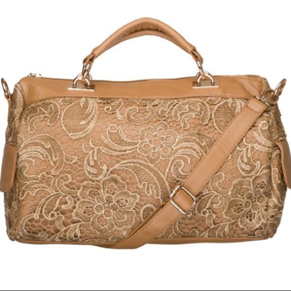 Nila Anthony Tan Lace Bag